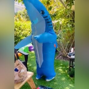 Inflatable Blue Shark Costume